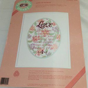 Floral NEEDLEPOINT Kit 'Love Is Patient' #52050
